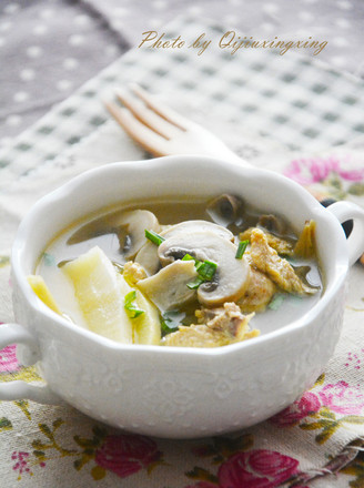 Winter Bamboo and Mushroom Chicken Soup recipe