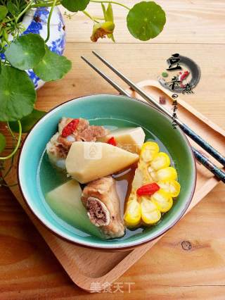 Corn and Pleurotus Rib Soup recipe