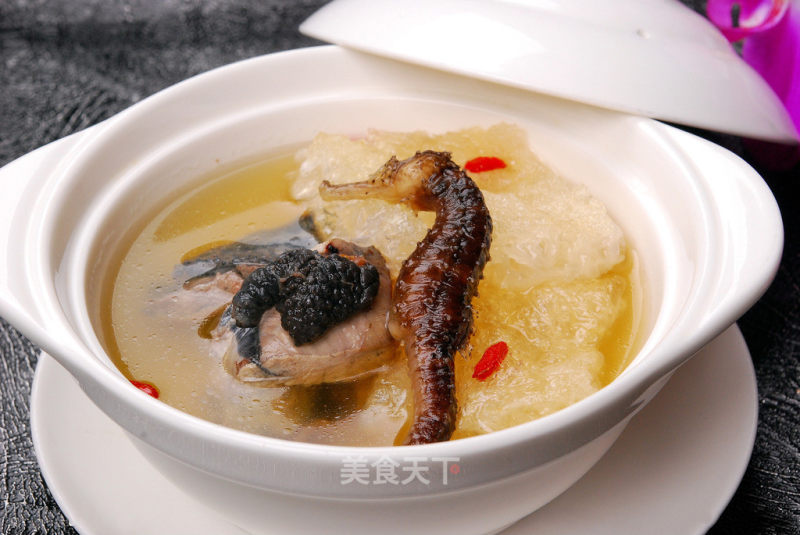 Seahorse Lao Chicken Stewed Flower Maw Soup recipe