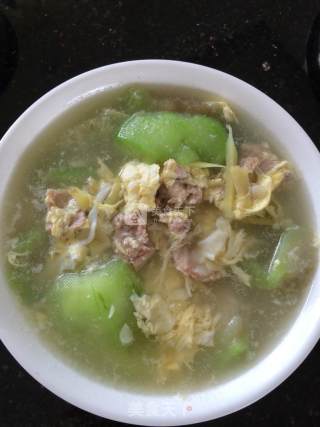 Loofah and Lean Meat Egg Soup recipe