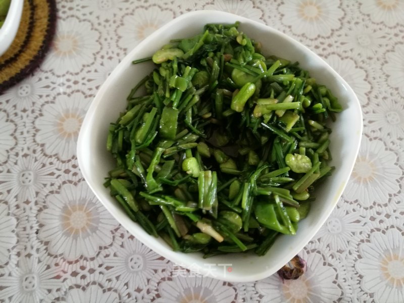 #春食野菜香# Fried Broad Beans with Yezhou Celery recipe