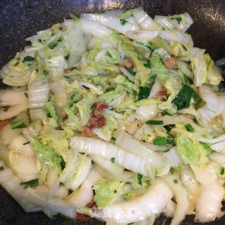 Stir-fried Chinese Cabbage with Oil Dregs recipe