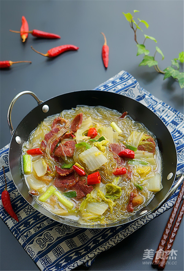 Beef Stew with Cabbage Vermicelli recipe