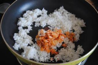 #aca烤明星大赛#cheese Kimchi Rice recipe