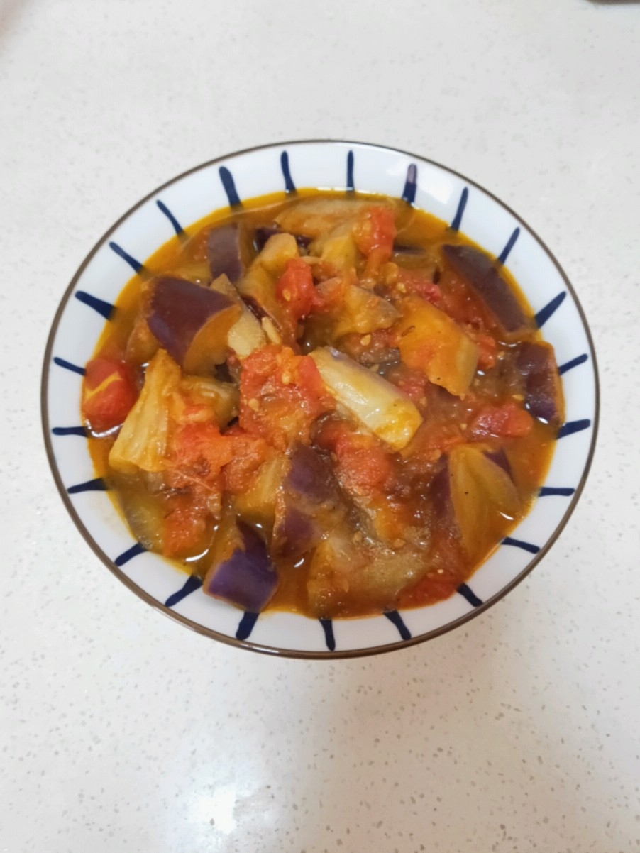 Stir-fried Eggplant with Tomato recipe