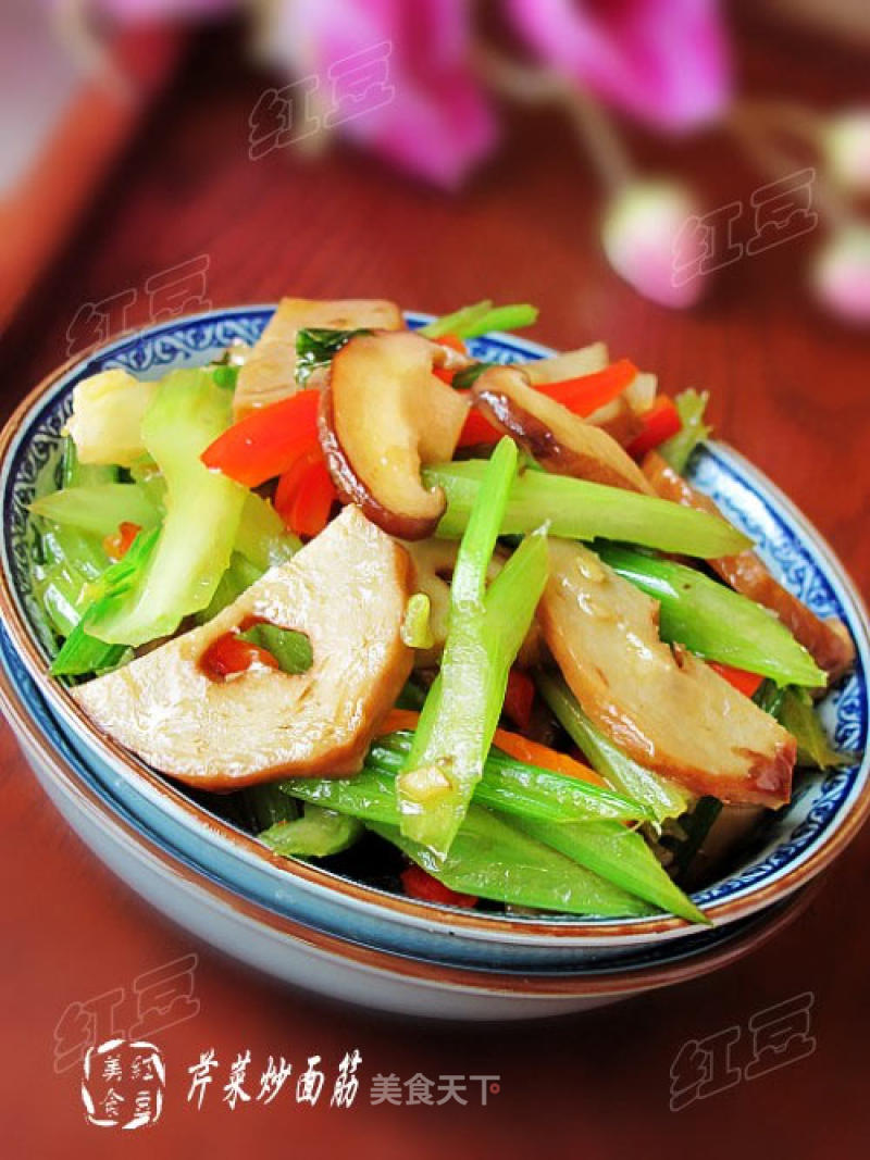 Simple Home Cooking---stir-fried Gluten with Celery recipe