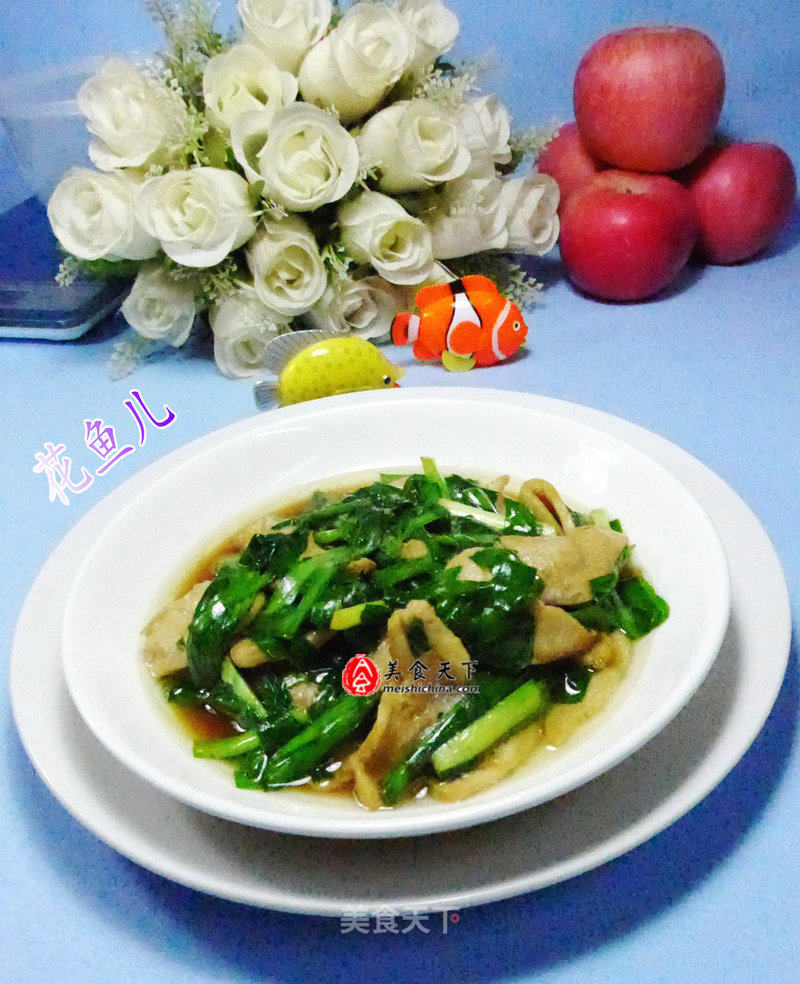 Stir-fried Leek with Soy Protein recipe