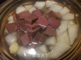 Winter Melon Duck Blood Vermicelli Soup recipe