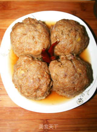 [the Meat that Makes You Enjoyable] Braised Lion's Head with Glutinous Rice and Braised Sauce recipe