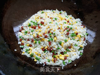 Fried Rice with Beans, Sausage and Egg recipe