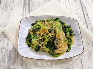 Spinach and Shrimp Skin Mixed with Vermicelli recipe