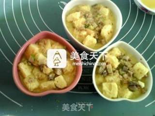 Flaxseed Oil Mushroom Baked Egg Toast Steamed Cake recipe