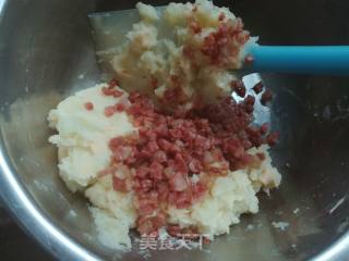 #便当#potato Bacon Sandwich Rice Ball recipe