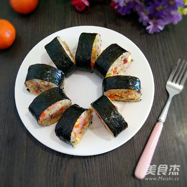 Seaweed Wrapped Fried Rice recipe