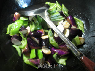 Fried Eggplant with Pork and Hot Pepper recipe