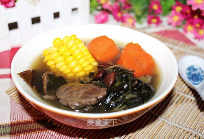 Dried Pork Lung and Vegetable Soup recipe