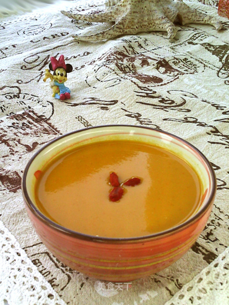 Corn Soup with Tomato and Wolfberry recipe