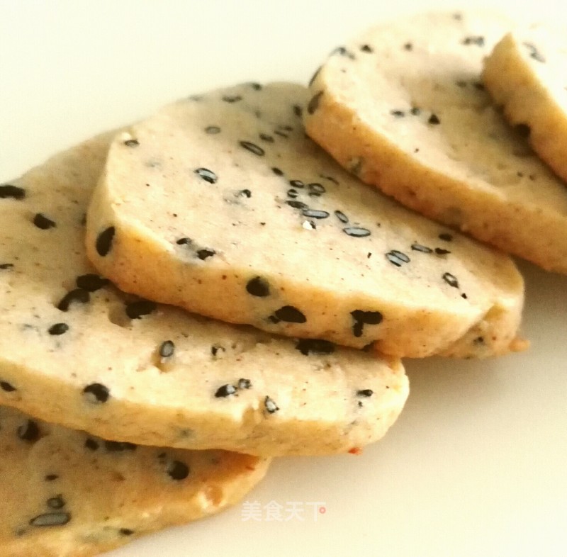 #aca烤明星大赛#five-spice Black Sesame Cookies recipe