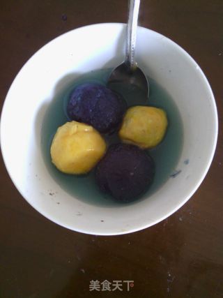 Love Glutinous Rice Food-purple Sweet Potato Dumplings recipe