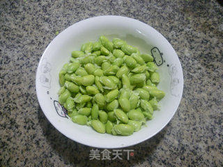 Fried Edamame with Mustard Pork Tongue recipe