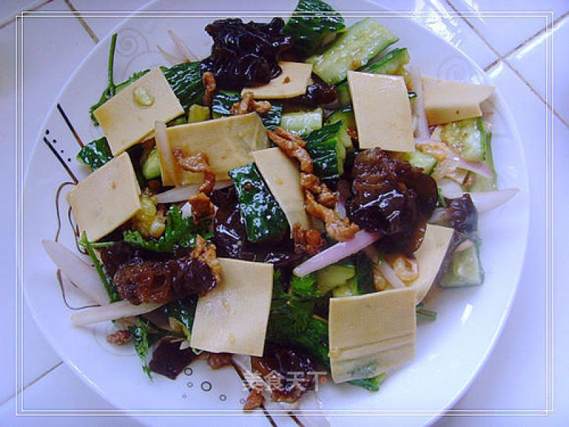 Shredded Pork Mixed with Mixed Vegetables. recipe