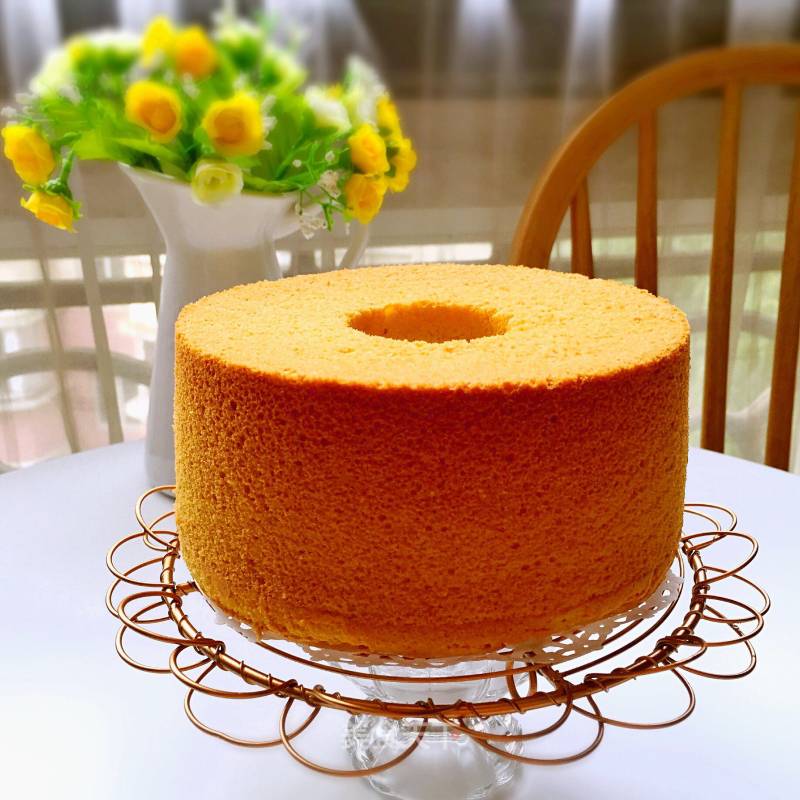 #aca烤培明星大赛# Pumpkin Chiffon Cake (low Sugar and Low Oil) recipe