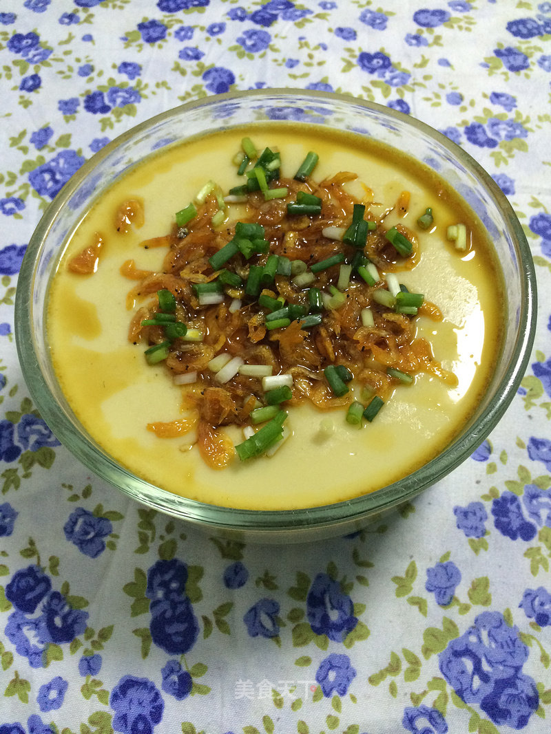 Super Delicious Steamed Egg with Shrimp Skin recipe