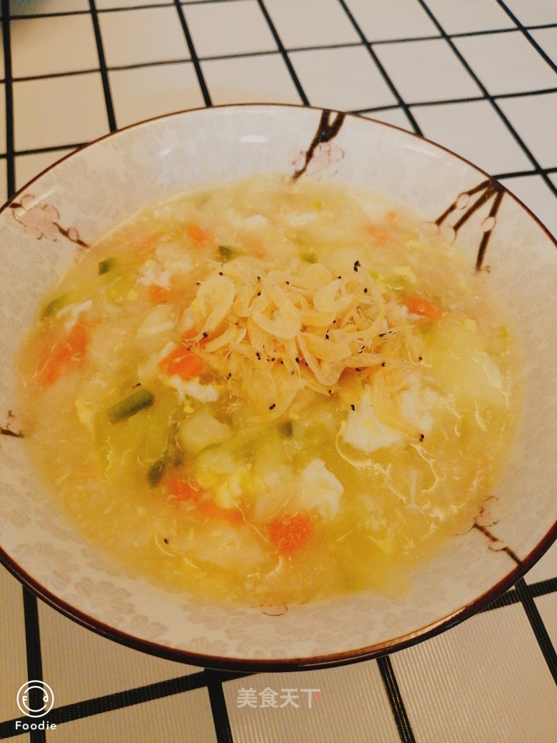 Carrot Green Radish Egg Gnocchi Soup recipe