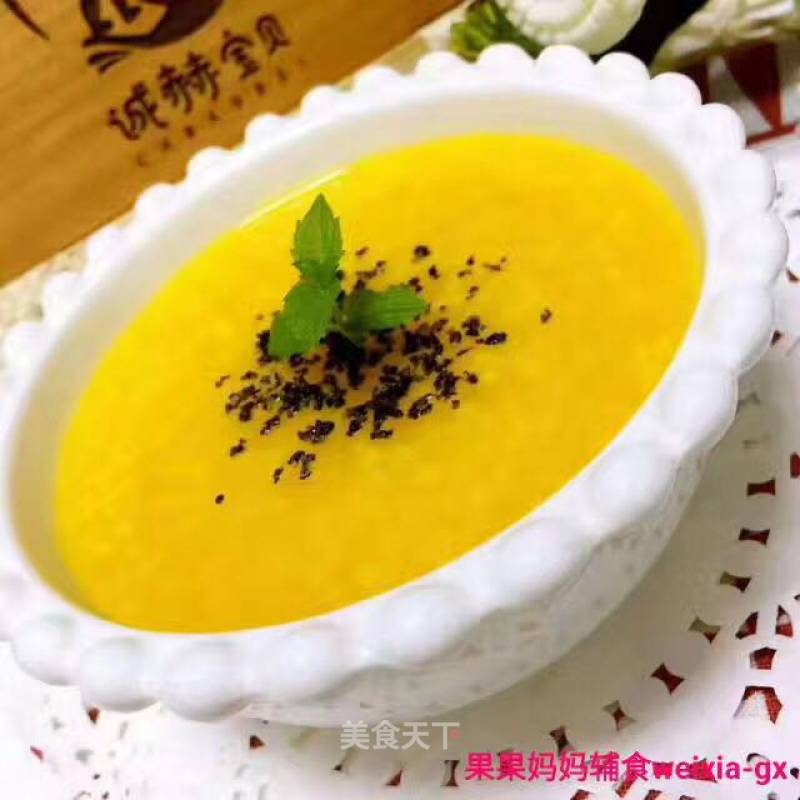 Guoguo Mom’s Food Supplement [❤️supplementary Food Sharing💕] Golden Soup Millet Congee 8️m➕ recipe