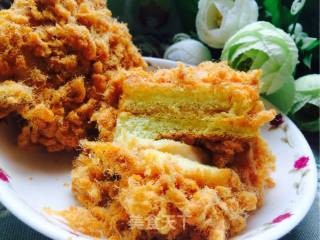 #四session Baking Contest and is Love to Eat Festival#net Red Pork Floss Cake recipe