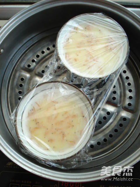 Steamed Egg Custard with Shrimp Skin recipe