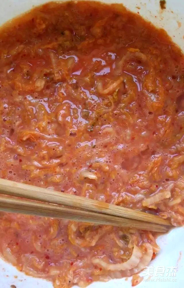 Korean Seafood Kimchi Cake recipe