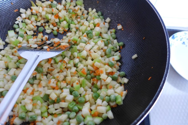 Vegetarian Stir-fried Rice White recipe