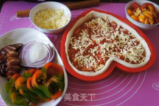 #四session Baking Contest and is Love to Eat Festival#five-flower Bacon Pizza recipe