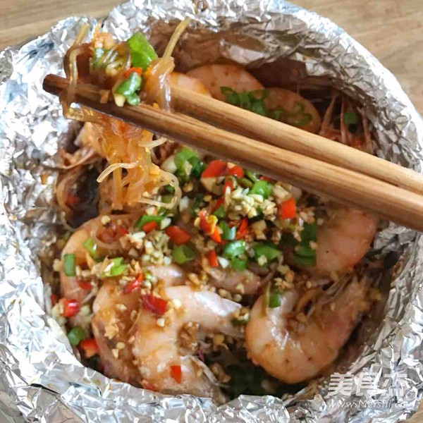 Grilled Shrimp with Garlic Vermicelli recipe