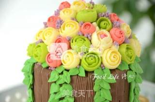 【bouquet Cake】---boys Decorating Cake recipe