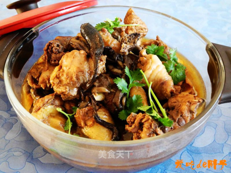 Stewed Chicken with Yellow Mushroom recipe