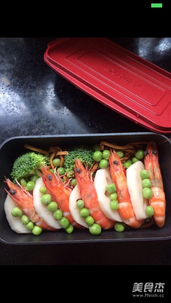 Baked Shrimp Bento recipe