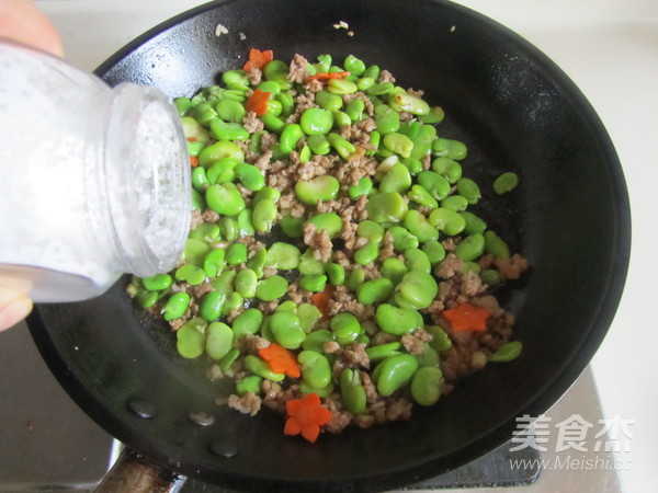 Stir-fried Broad Bean Rice with Minced Meat recipe