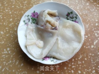 Fried Squid with Cucumber Flower recipe