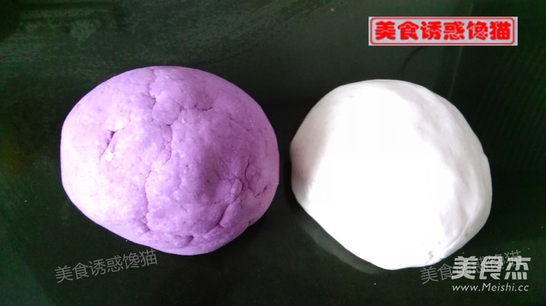 Two-color Purple Sweet Potato Glutinous Rice Cake recipe