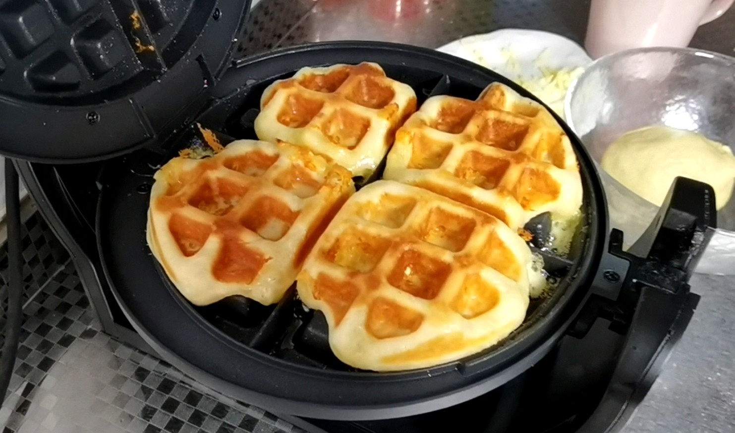 Cheese Corn Waffles recipe