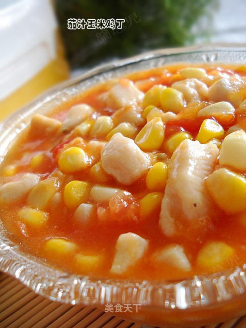 Corn Chicken with Tomato Sauce recipe