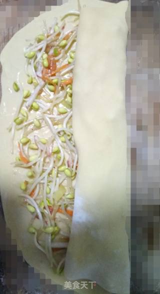 Turnip and Bean Sprouts Vegetable Roll recipe