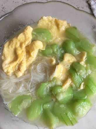 Loofah Egg Soup Rice Noodle Lazy Meal recipe