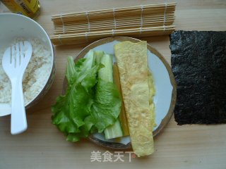 【flower Sushi】----lettuce Salad Sushi recipe