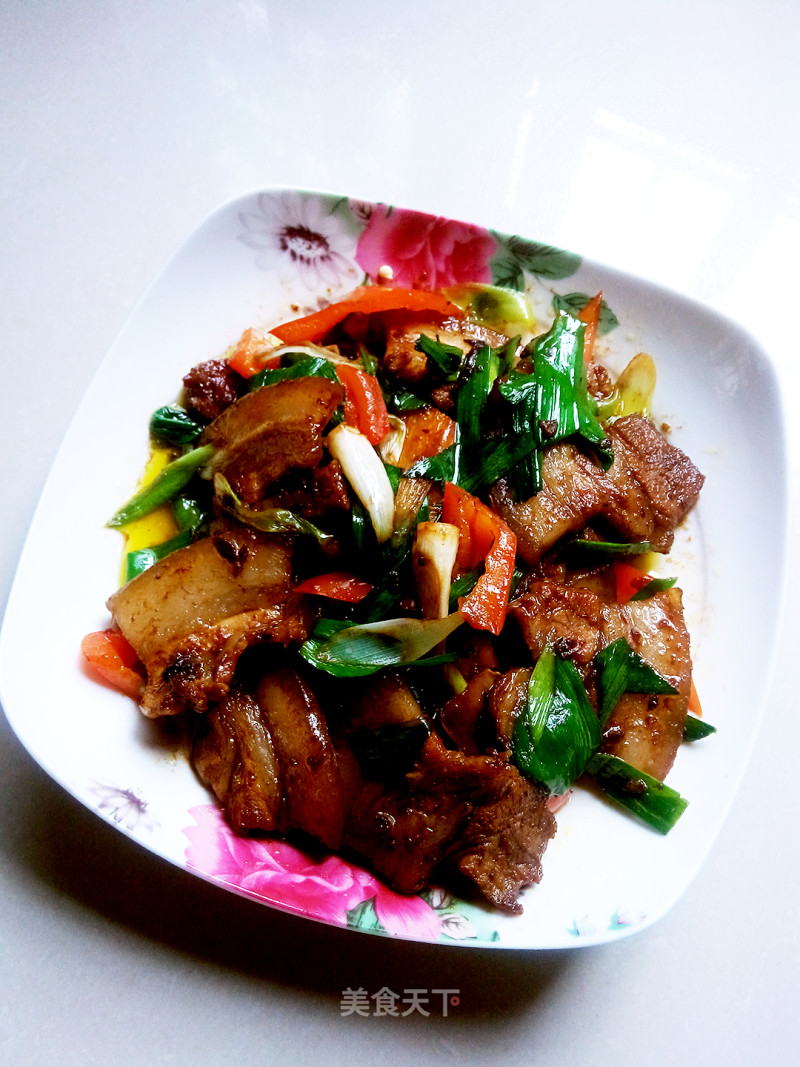 Twice Cooked Pork with Garlic Sprouts recipe