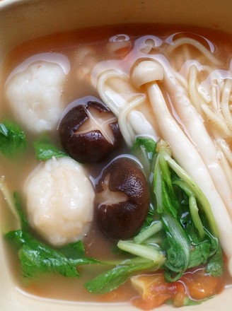 Fish Balls and Mushroom Hot Pot recipe