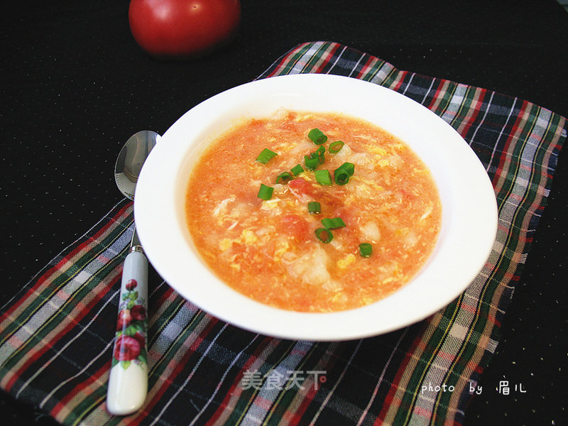 Tomato and Egg Pimple Soup recipe