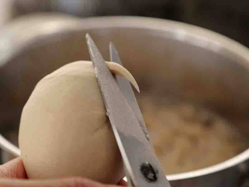 Shrimp and Chicken Soup Scissors Noodles recipe